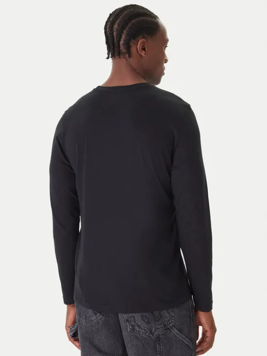 Kappa Komplet longsleeve Logo Saro 37216LW Czarny Regular Fit