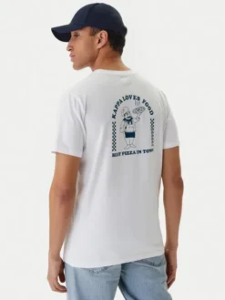 Kappa T-Shirt Ichico 37276JW Biały Regular Fit