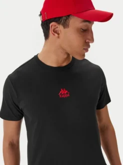 Kappa T-Shirt 382J2QW Czarny Regular Fit