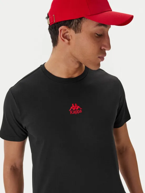 Kappa T-Shirt 382J2QW Czarny Regular Fit