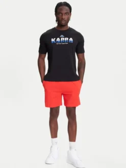 Kappa T-Shirt 351U8KW 005 Czarny Regular Fit