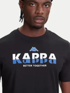 Kappa T-Shirt 351U8KW 005 Czarny Regular Fit
