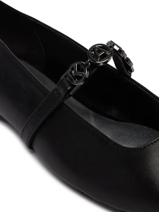 KARL LAGERFELD Baleriny Konnie KL40196 Czarny