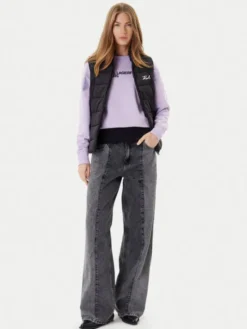 KARL LAGERFELD Bezrękawnik A1W15048 Czarny Regular Fit