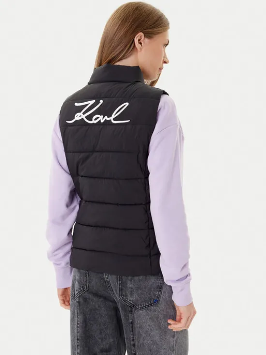 KARL LAGERFELD Bezrękawnik A1W15048 Czarny Regular Fit