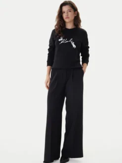 KARL LAGERFELD Bluza B1W20031 Czarny Regular Fit