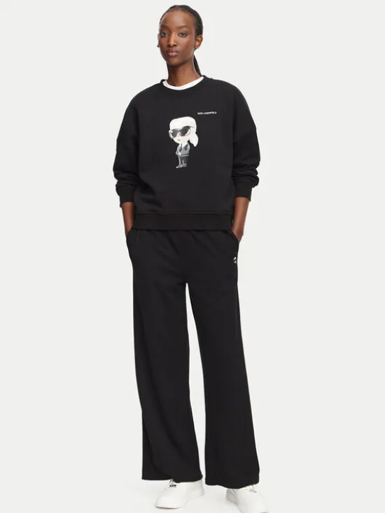 KARL LAGERFELD Bluza B3W20049 Czarny Regular Fit