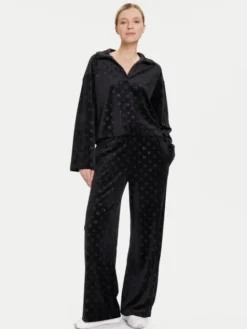 KARL LAGERFELD Bluzka A4W44007 Czarny Regular Fit