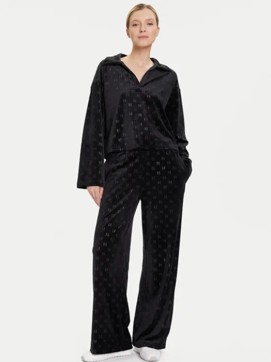 KARL LAGERFELD Bluzka A4W44007 Czarny Regular Fit