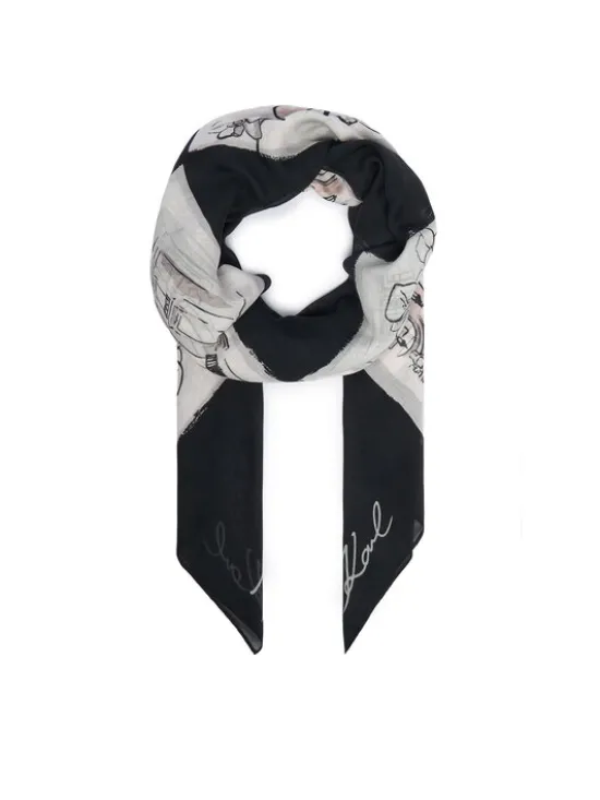 KARL LAGERFELD Chusta B3W33021 Szary ciemny