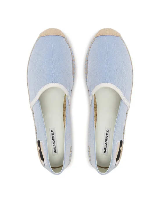 KARL LAGERFELD Espadryle Kamini KL80111G Błękitny