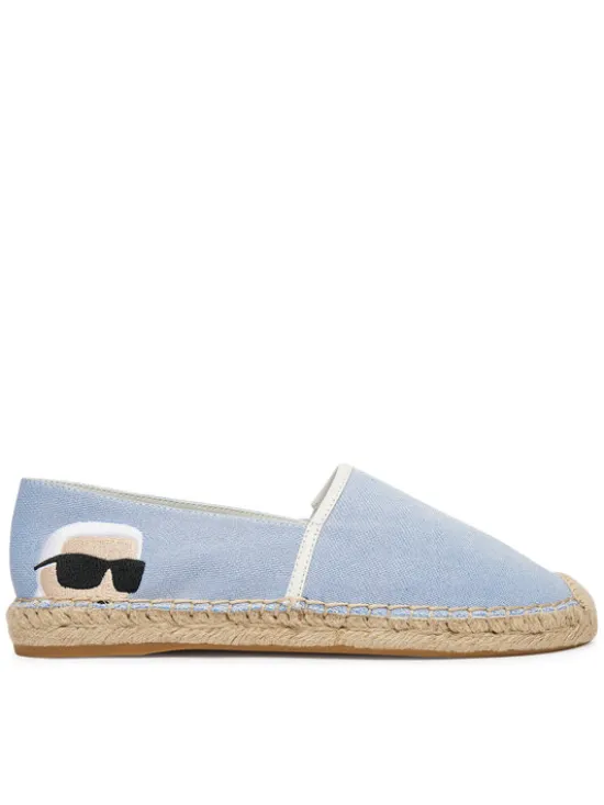 KARL LAGERFELD Espadryle Kamini KL80111G Błękitny