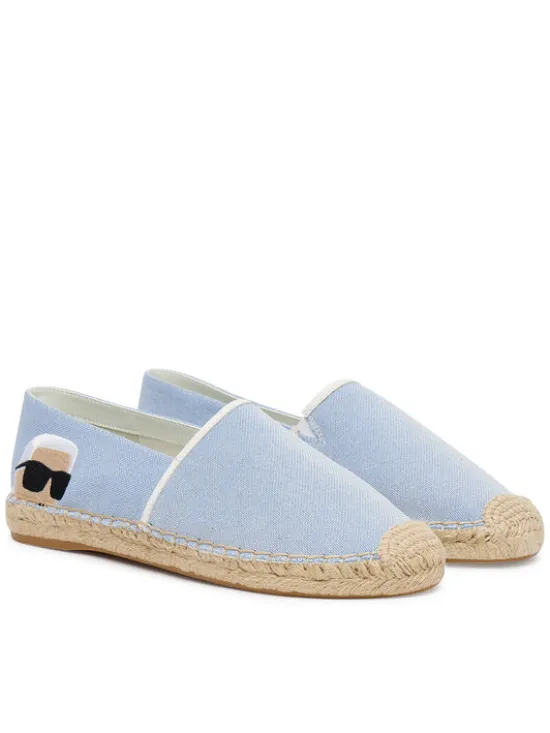 KARL LAGERFELD Espadryle Kamini KL80111G Błękitny