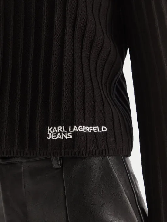 Karl Lagerfeld Jeans Golf A4W18021 Czarny Slim Fit