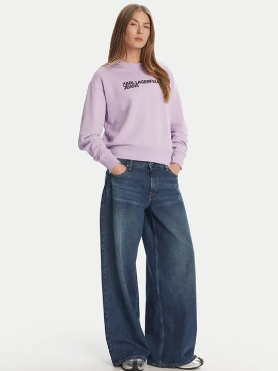 Karl Lagerfeld Jeans Jeansy A3W10079 Niebieski Wide Leg