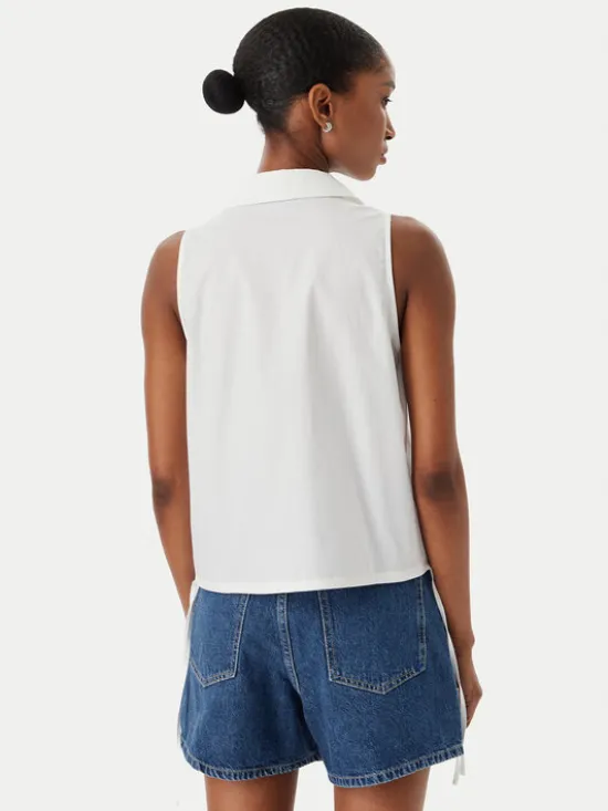Karl Lagerfeld Jeans Kamizelka B2W11020 Biały Regular Fit