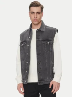 Karl Lagerfeld Jeans Kamizelka A2M14017 Szary Regular Fit