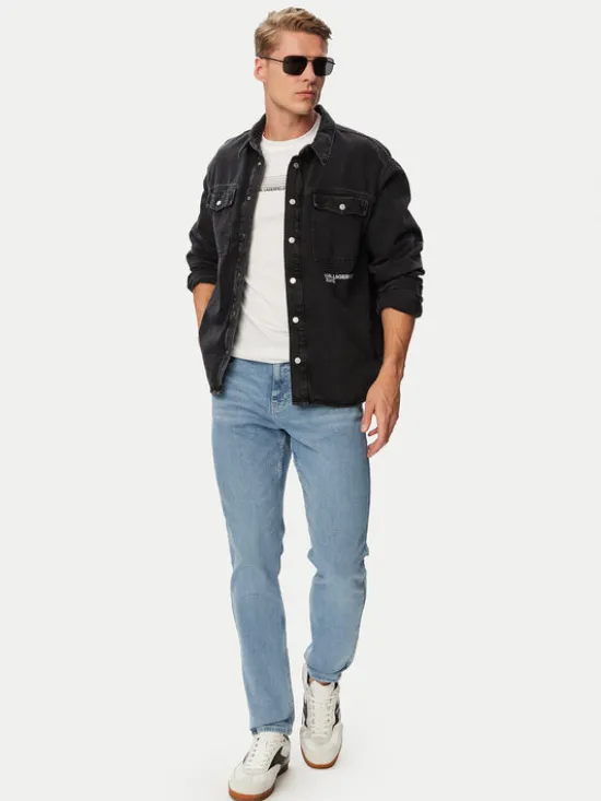 Karl Lagerfeld Jeans Kurtka jeansowa B3M16005 Czarny Regular Fit