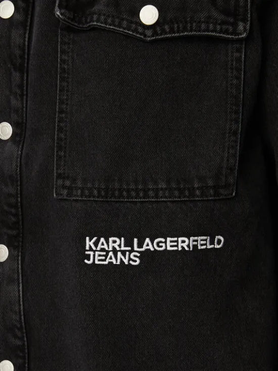 Karl Lagerfeld Jeans Kurtka jeansowa B3M16005 Czarny Regular Fit