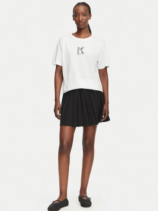 Karl Lagerfeld Jeans Spódnica mini B3W12016 Czarny Regular Fit