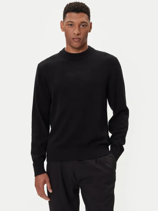 Karl Lagerfeld Jeans Sweter A4M18033 Czarny Regular Fit