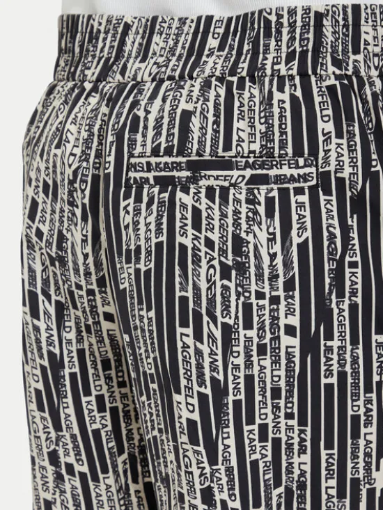 Karl Lagerfeld Jeans Szorty materiałowe B2M10053 Czarny Relaxed Fit