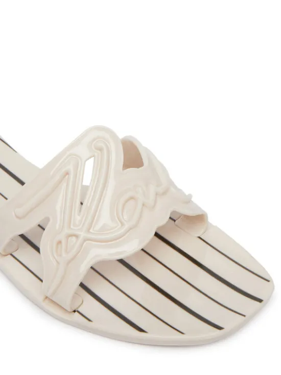 KARL LAGERFELD Klapki Jelly KL80008C Biały