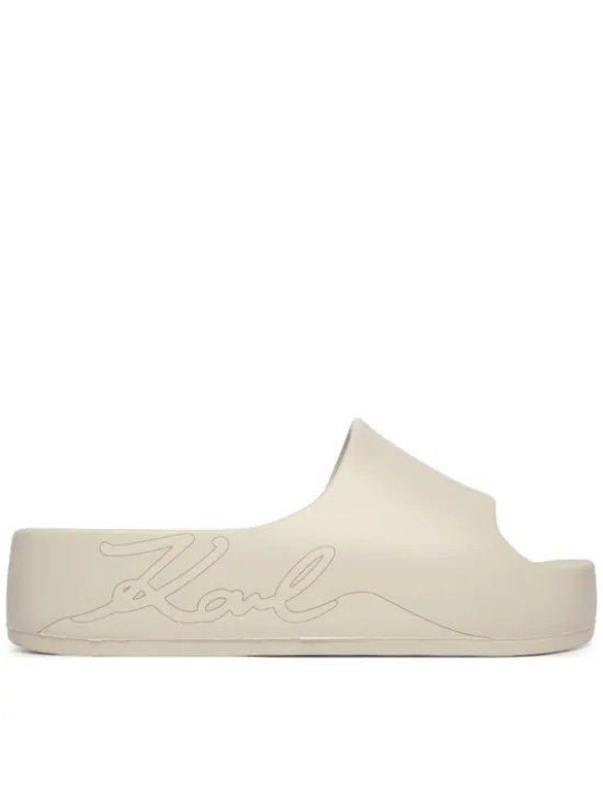KARL LAGERFELD Klapki Kobo II KL86048F Écru