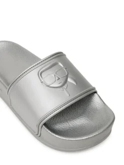 KARL LAGERFELD Klapki Kondo Maxi KL80819M Srebrny