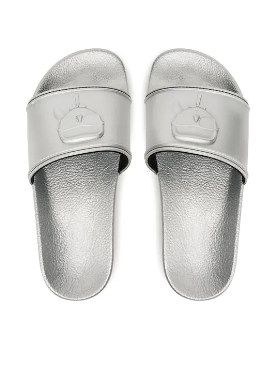 KARL LAGERFELD Klapki Kondo Maxi KL80819M Srebrny