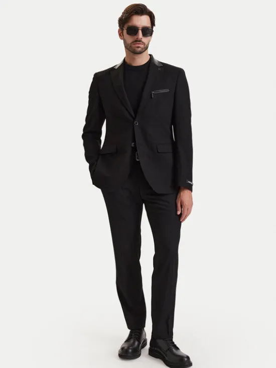 KARL LAGERFELD Marynarka 155245 564010 Czarny Slim Fit