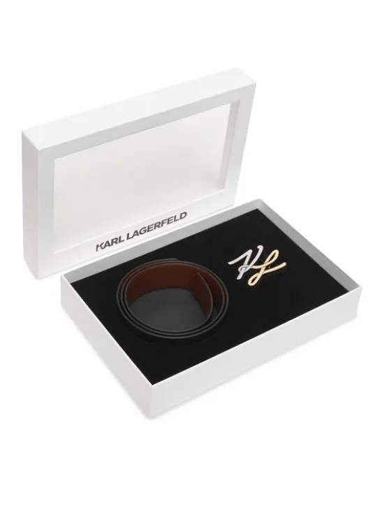 KARL LAGERFELD Pasek Damski B1W33044 Czarny