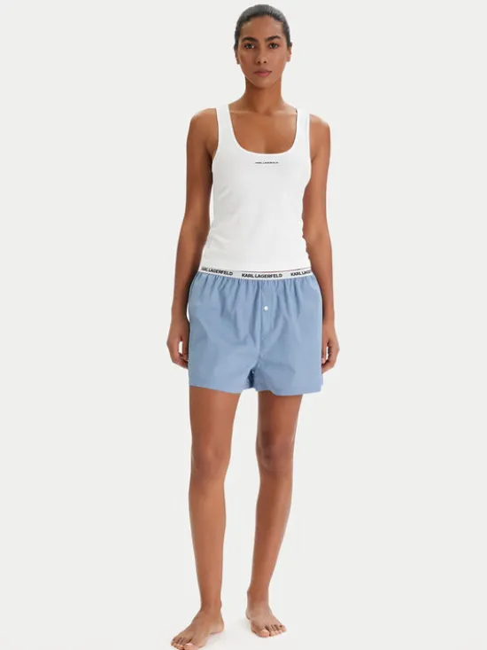 KARL LAGERFELD Piżama B1W45008 Biały Regular Fit