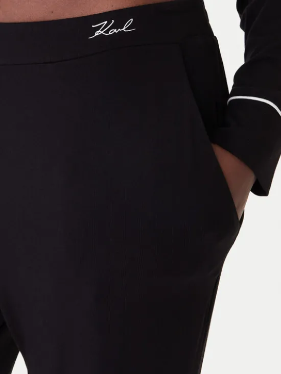 KARL LAGERFELD Piżama B1W45010 Czarny Relaxed Fit