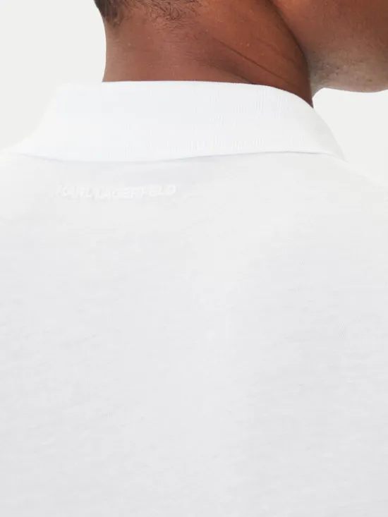 KARL LAGERFELD Polo 745710 500224 Biały Regular Fit
