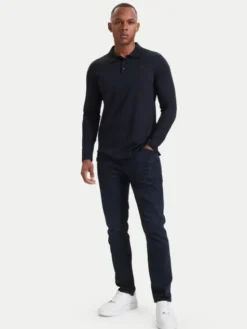 KARL LAGERFELD Polo 745000 564200 Granatowy Regular Fit