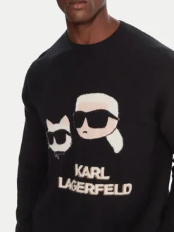 KARL LAGERFELD Sweter 655030 554306 Czarny Regular Fit