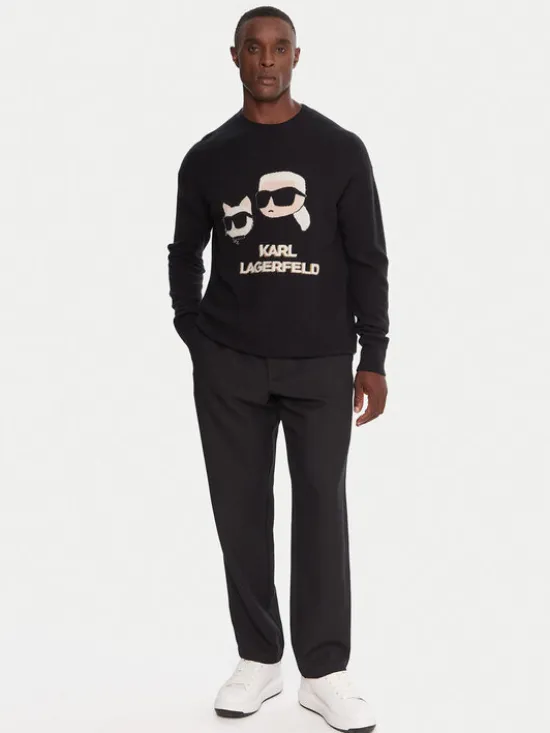 KARL LAGERFELD Sweter 655030 554306 Czarny Regular Fit
