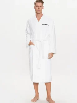 KARL LAGERFELD Szlafrok Ikonik 230M2185 Biały