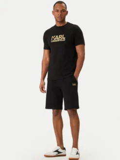 KARL LAGERFELD Szorty sportowe 705783 562917 Czarny Regular Fit