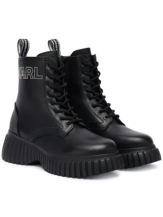 KARL LAGERFELD Trzewiki KL44475 Czarny