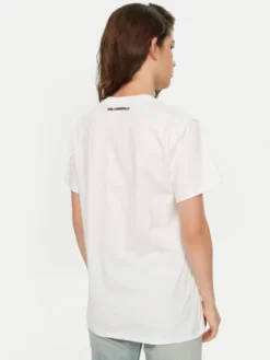 KARL LAGERFELD T-Shirt A1W17025 Biały Relaxed Fit