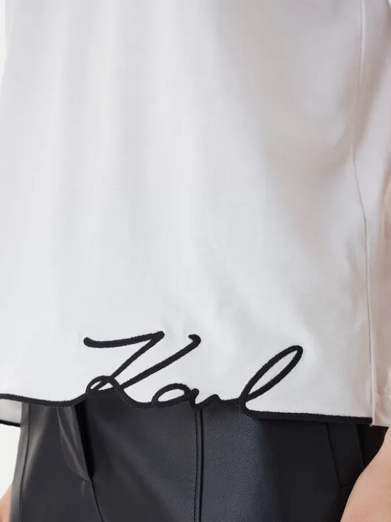 KARL LAGERFELD T-Shirt B1W17031 Biały Relaxed Fit