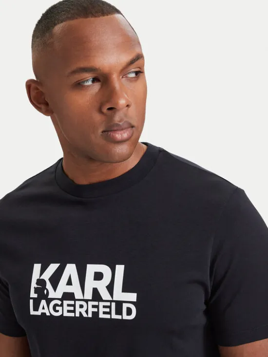 KARL LAGERFELD T-Shirt 755780 564235 Granatowy Regular Fit