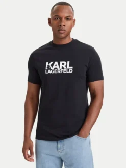 KARL LAGERFELD T-Shirt 755780 564235 Granatowy Regular Fit