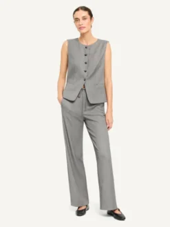 KMX Kamizelka 192930017 Szary Fitted Fit