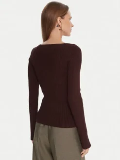 Kontatto Sweter 3M0830C Brązowy Slim Fit