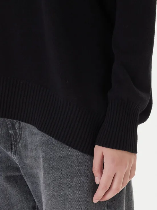 Kontatto Sweter 3M0822C Czarny Relaxed Fit