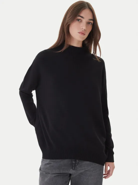 Kontatto Sweter 3M0822C Czarny Relaxed Fit
