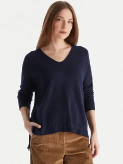 Kontatto Sweter 3M0842C Granatowy Relaxed Fit
